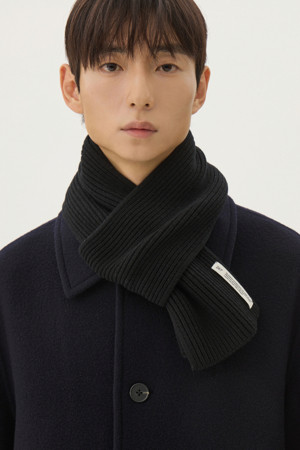 EVERYDAY WOOL CASHMERE MUFFLER (247)_BLACK_1