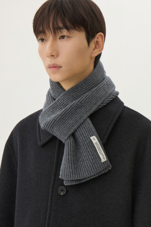 EVERYDAY WOOL CASHMERE MUFFLER (247)_GREY_1