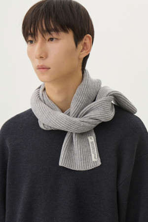 EVERYDAY WOOL CASHMERE MUFFLER (247)_GREY_1