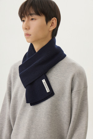 EVERYDAY WOOL CASHMERE MUFFLER (247)_NAVY_1