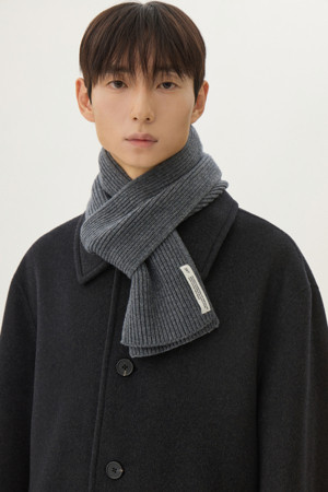 EVERYDAY WOOL CASHMERE MUFFLER (247)_GREY_2
