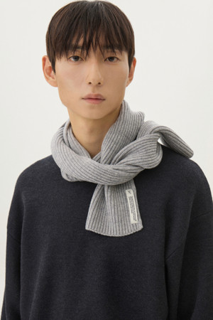 EVERYDAY WOOL CASHMERE MUFFLER (247)_GREY_2