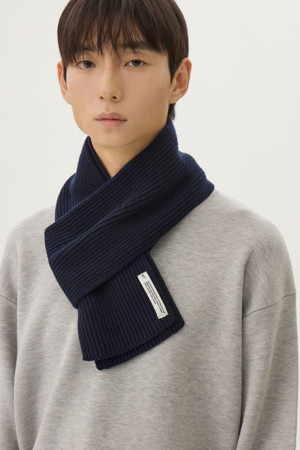 EVERYDAY WOOL CASHMERE MUFFLER (247)_NAVY_2
