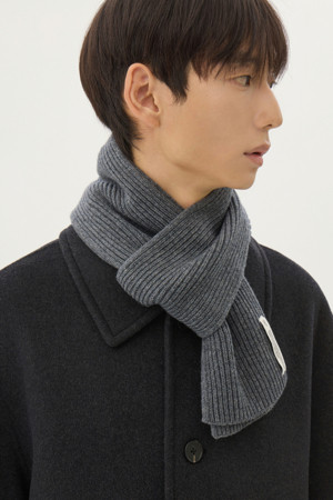 EVERYDAY WOOL CASHMERE MUFFLER (247)_GREY_3