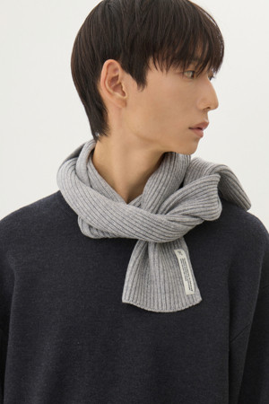 EVERYDAY WOOL CASHMERE MUFFLER (247)_GREY_3