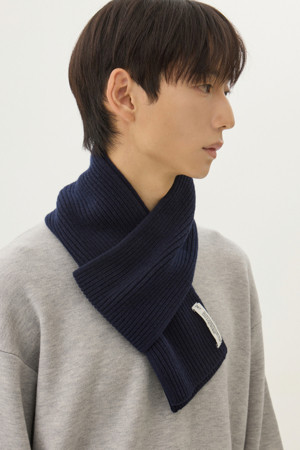 EVERYDAY WOOL CASHMERE MUFFLER (247)_NAVY_3