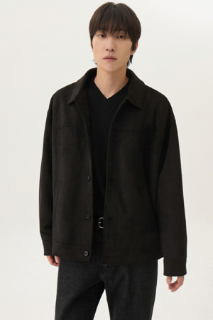 SUEDE CROPPED TRUCKER JACKET (247)