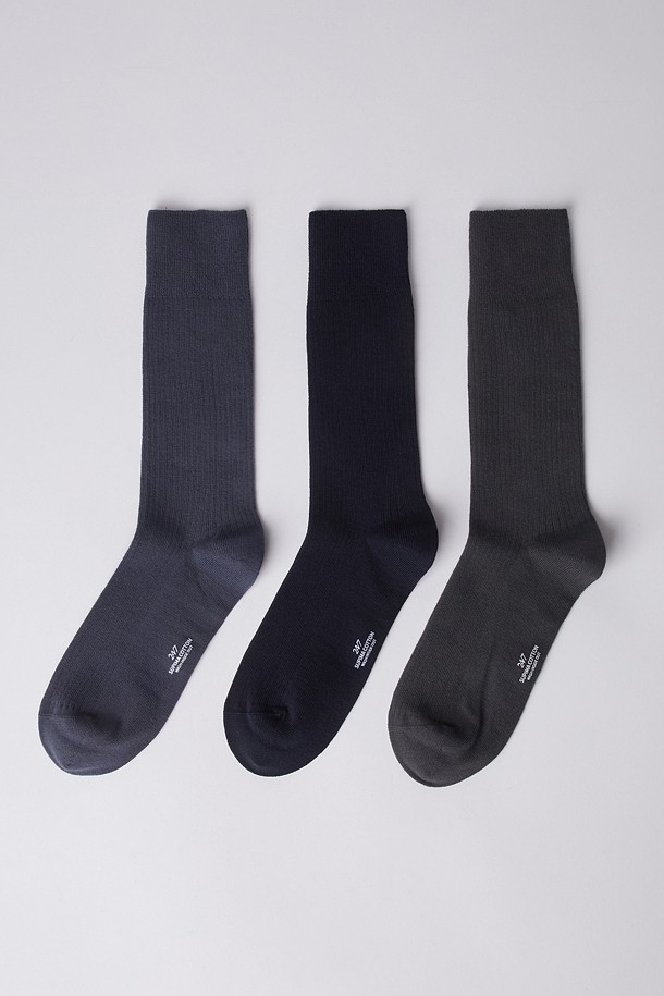 SUPIMA COTTON SOCKS 3PCS (247)_BLUE_0