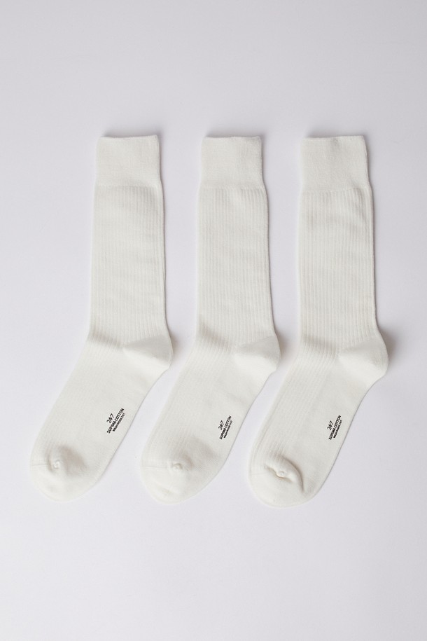 SUPIMA COTTON SOCKS 3PCS (247)_WHITE_0