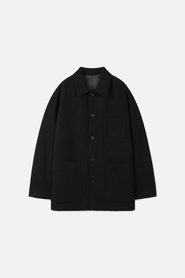 WOOL 프렌치 워크 자켓 (247)_BLACK_0