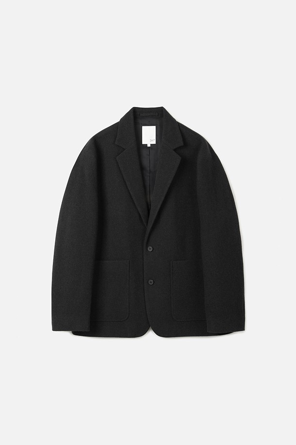 WOOL 헤링본 자켓 (247)_BLACK_0