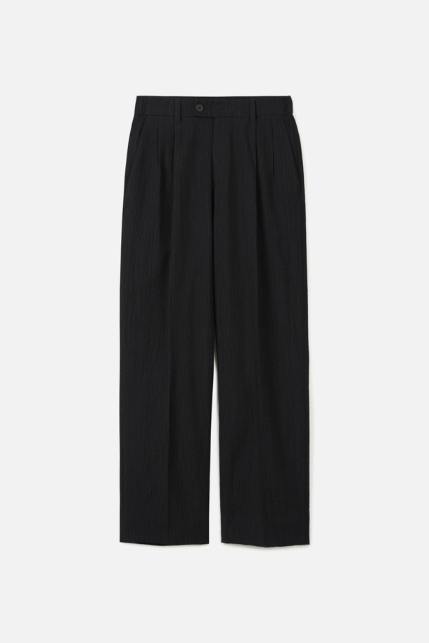 CREASE SEERSUCKER SET-UP PANTS (247)_BLACK_0