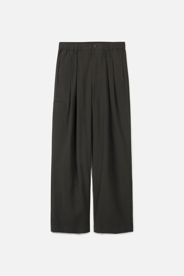 CREASE SEERSUCKER WIDE PANTS (247)_GREY_0