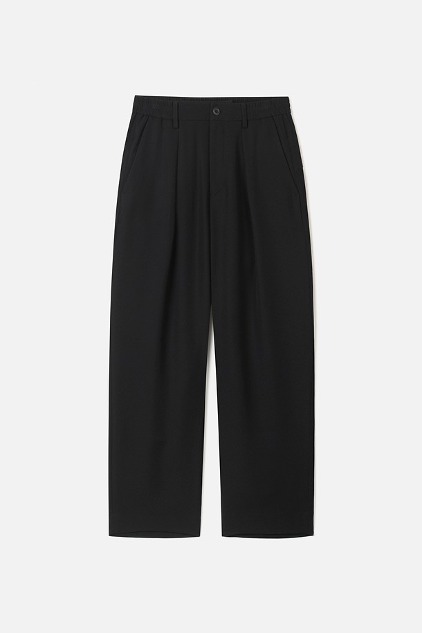 TEIJIN LUNALITE LOOSE TAPERED PANTS (247)_BLACK_0