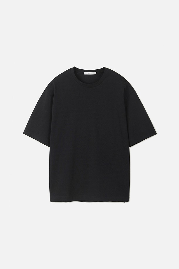 COTTON ASKIN BLENDED CROP TEE (247)_BLACK_0