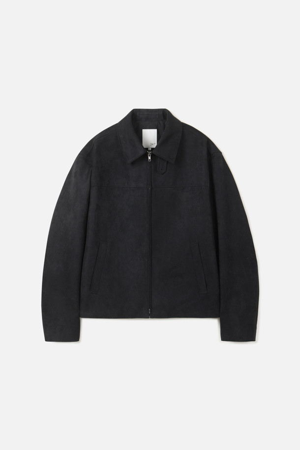 SUEDE CROP JACKET (247)_BLACK_0