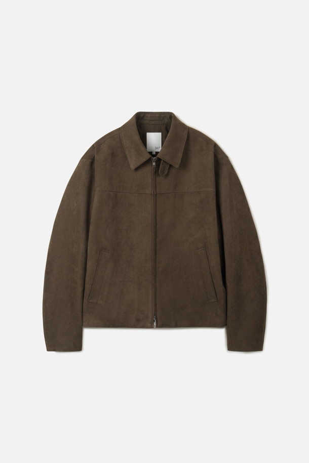 SUEDE CROP JACKET (247)_BROWN_0