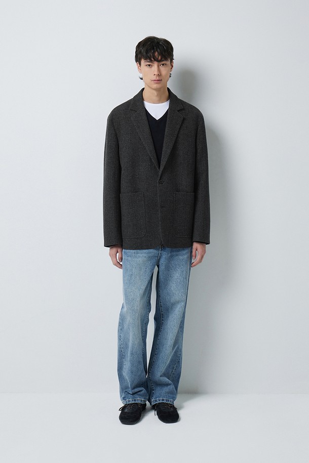 WOOL 헤링본 자켓 (247)_GREY_1