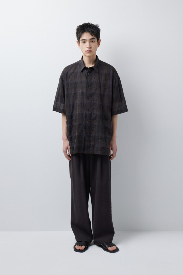 CREASE SEERSUCKER WIDE PANTS (247)_GREY_1