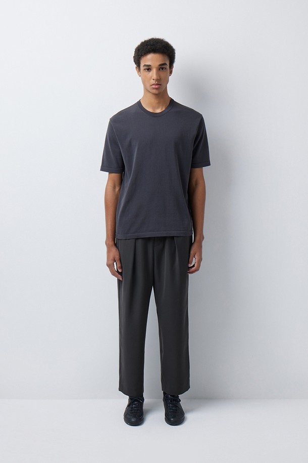 TEIJIN LUNALITE LOOSE TAPERED PANTS (247)_GREY_1