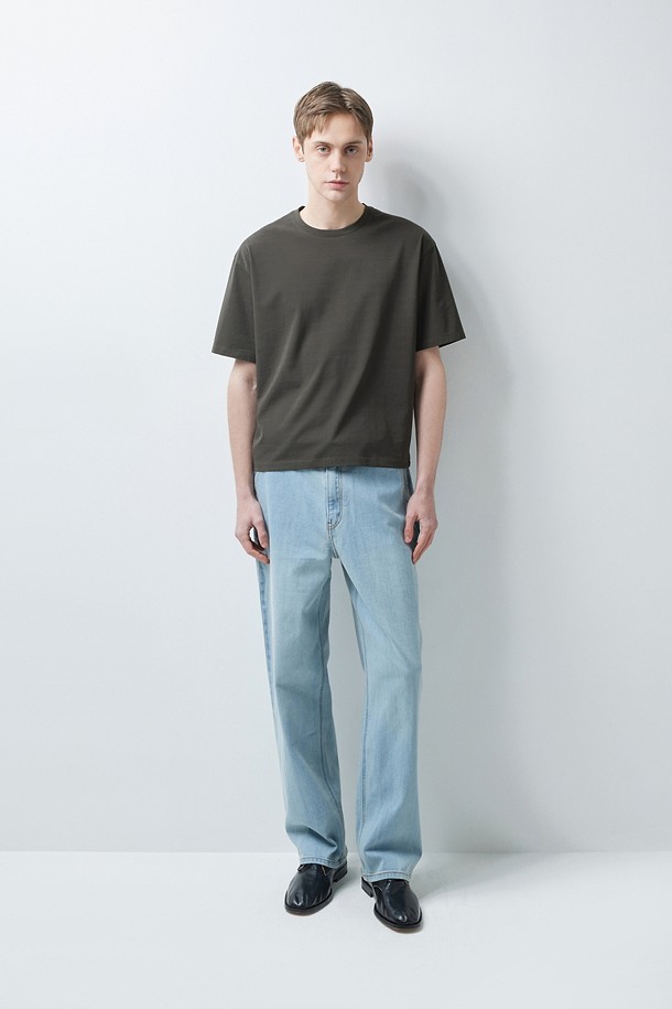 COTTON ASKIN BLENDED CROP TEE (247)_BROWN_1