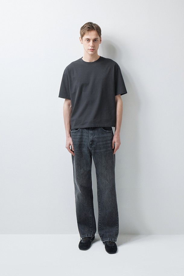 COTTON ASKIN BLENDED CROP TEE (247)_GREY_1