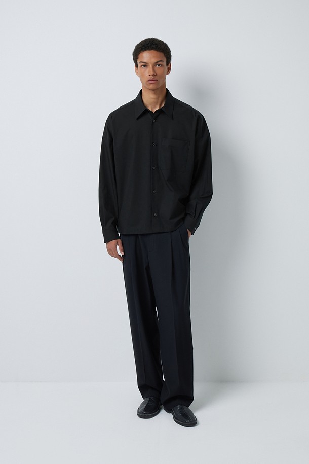 크롭 셔츠 (247)_BLACK_1