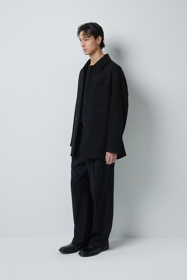 WOOL 프렌치 워크 자켓 (247)_BLACK_2