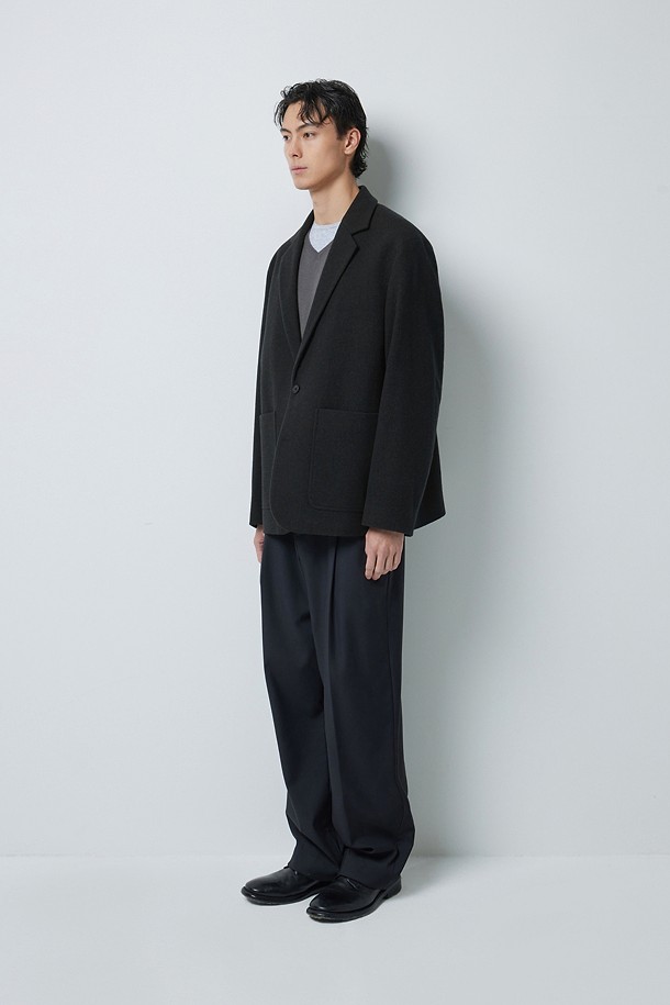 WOOL 헤링본 자켓 (247)_BLACK_2