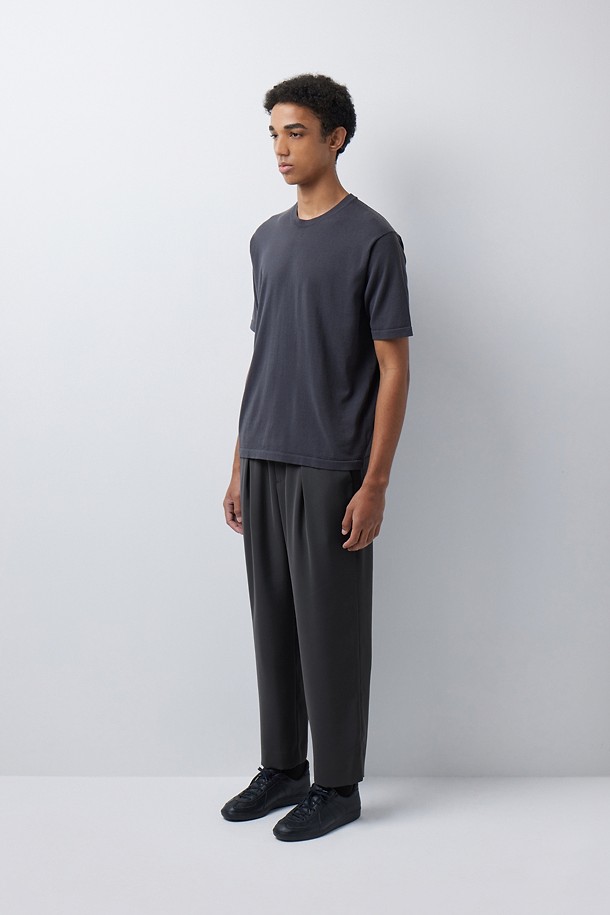 TEIJIN LUNALITE LOOSE TAPERED PANTS (247)_GREY_2