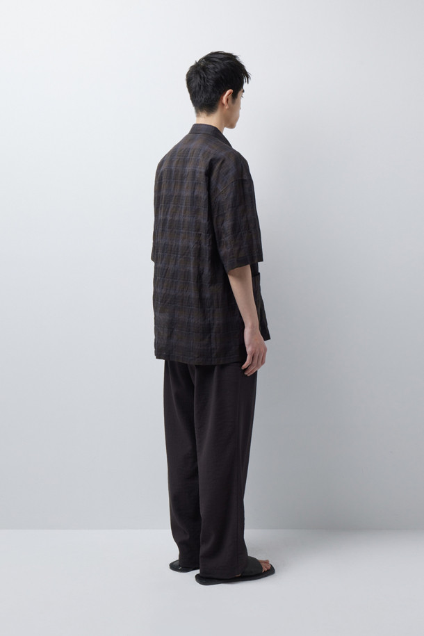 CREASE SEERSUCKER WIDE PANTS (247)_GREY_3