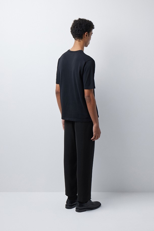 TEIJIN LUNALITE LOOSE TAPERED PANTS (247)_BLACK_3