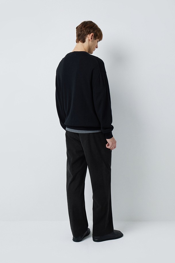 CORDUROY 세미 와이드 팬츠 (247)_BLACK_3