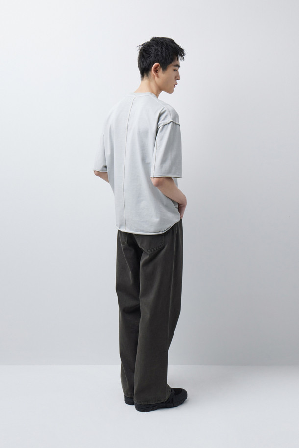 DYED WASHING RAW EDGE T-SHIRTS (247)_WHITE_3