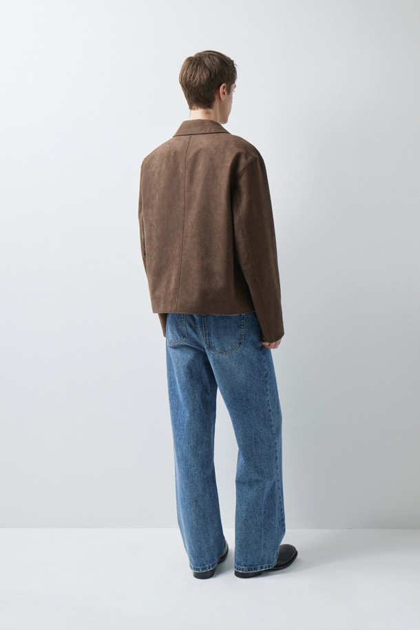 SUEDE CROP JACKET (247)_BROWN_3