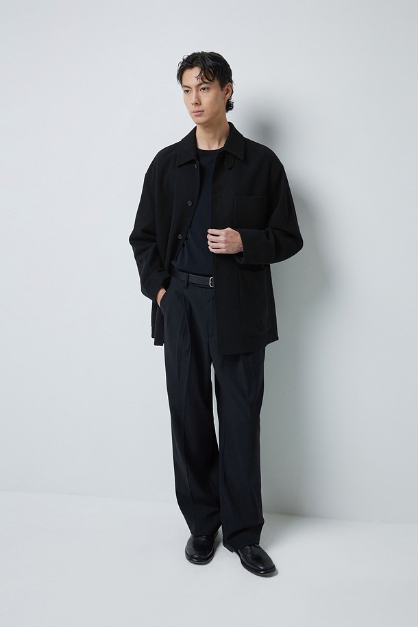 WOOL 프렌치 워크 자켓 (247)_BLACK_4