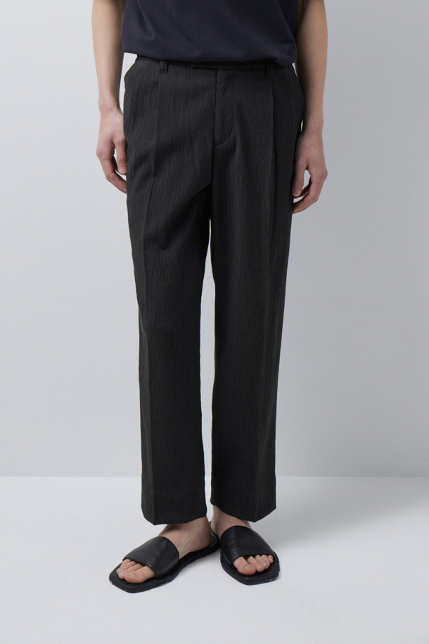 CREASE SEERSUCKER SET-UP PANTS (247)_GREY_4