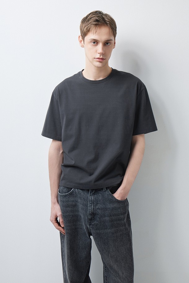 COTTON ASKIN BLENDED CROP TEE (247)_GREY_4