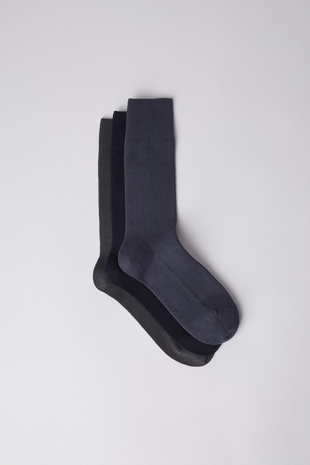 SUPIMA COTTON SOCKS 3PCS (247)_BLUE_1