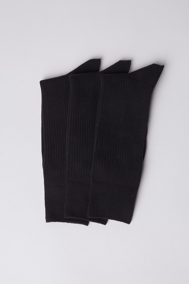 SUPIMA COTTON SOCKS 3PCS (247)_BLACK_3