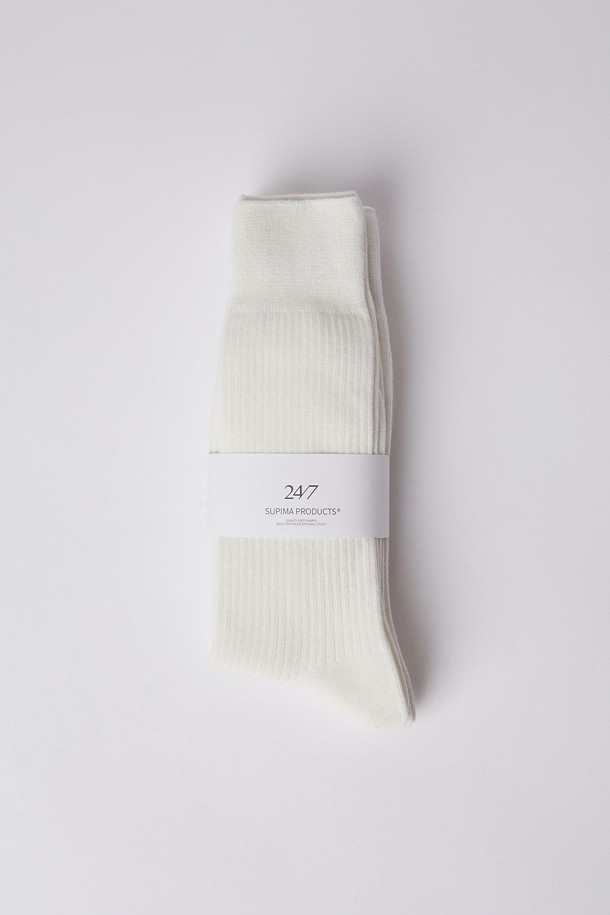 SUPIMA COTTON SOCKS 3PCS (247)_WHITE_4