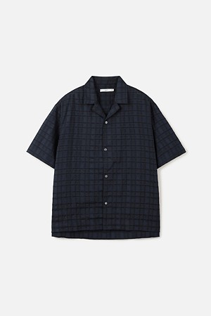 CHECK TEXTURED OPEN COLLAR SHIRTS (247)