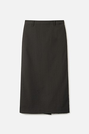 CREASE STRAIGHT MAXI SKIRT (247)