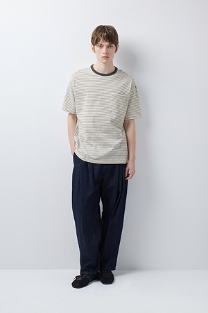 USA COTTON 20's STRIPE TEE (247)