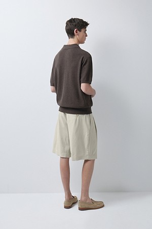 BELTED BERMUDA PANTS (247)_BEIGE_2
