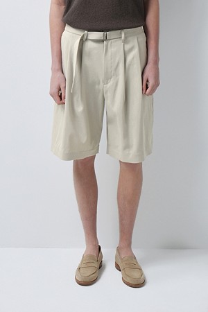 BELTED BERMUDA PANTS (247)_BEIGE_3