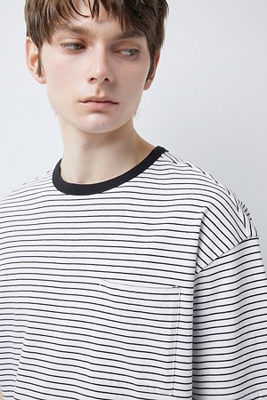 USA COTTON 20's STRIPE TEE (247)