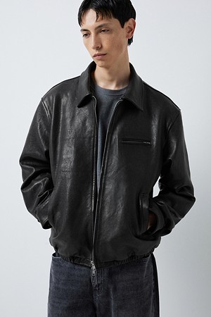 VEGITABLE LAMBSKIN 리얼 레더 자켓 (247)