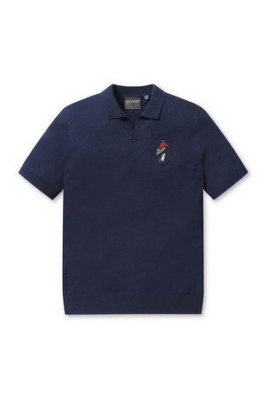 Lyle & Scott Golf Player Knitted Polo Navy_NAVY-a