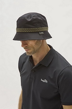 BJG Bucket Hat w/Checker/BLK x OLV/BGA-H04_KHAKI-a